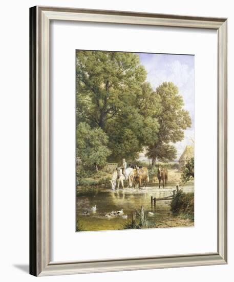 Watering the Horses-Myles Birket Foster-Framed Giclee Print