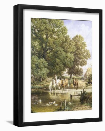 Watering the Horses-Myles Birket Foster-Framed Giclee Print