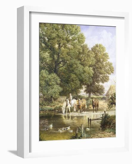 Watering the Horses-Myles Birket Foster-Framed Giclee Print