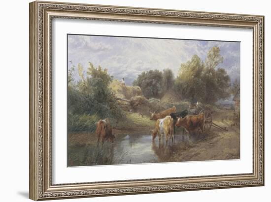 Watering Time-Myles Birket Foster-Framed Giclee Print