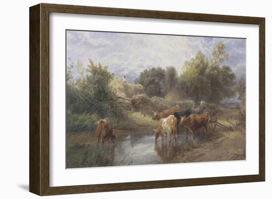 Watering Time-Myles Birket Foster-Framed Giclee Print