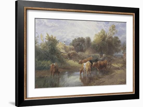 Watering Time-Myles Birket Foster-Framed Giclee Print