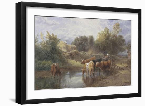 Watering Time-Myles Birket Foster-Framed Giclee Print