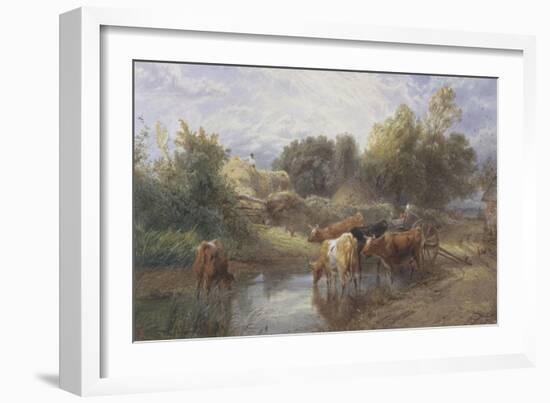 Watering Time-Myles Birket Foster-Framed Giclee Print