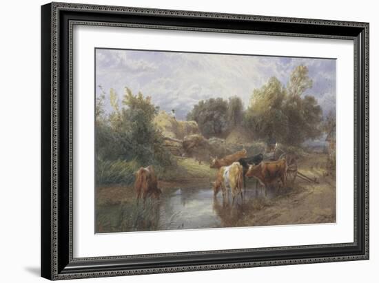 Watering Time-Myles Birket Foster-Framed Giclee Print