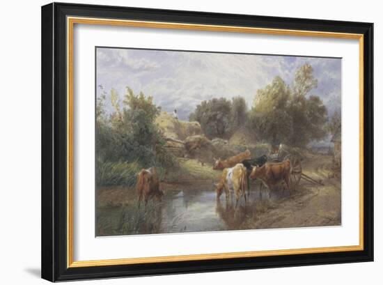 Watering Time-Myles Birket Foster-Framed Giclee Print