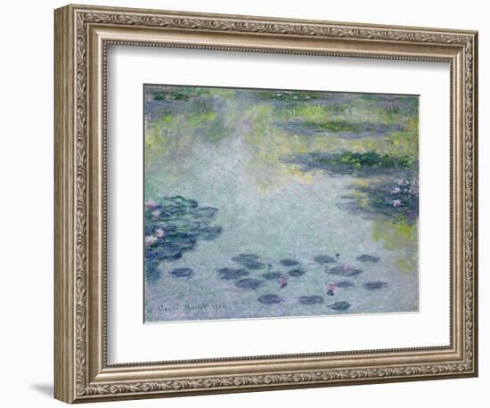 Waterlilies, 1906 (Oil on Canvas)-Claude Monet-Framed Giclee Print