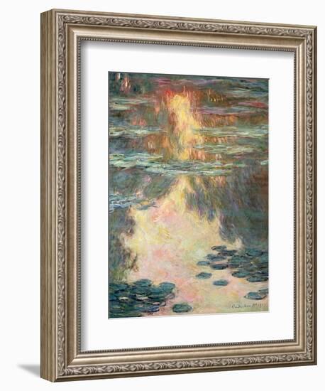 Waterlilies, 1907-Claude Monet-Framed Giclee Print