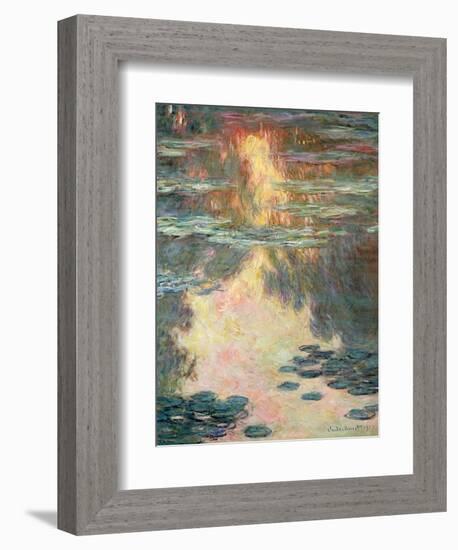 Waterlilies, 1907-Claude Monet-Framed Giclee Print