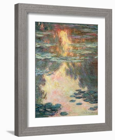 Waterlilies, 1907-Claude Monet-Framed Giclee Print