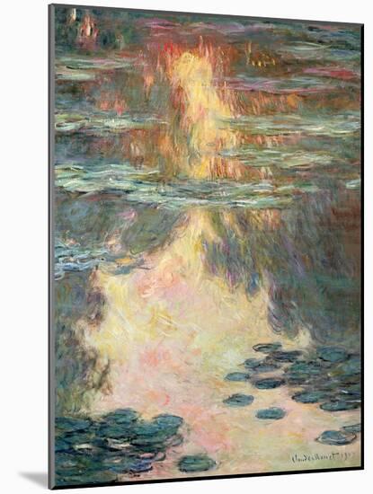 Waterlilies, 1907-Claude Monet-Mounted Giclee Print