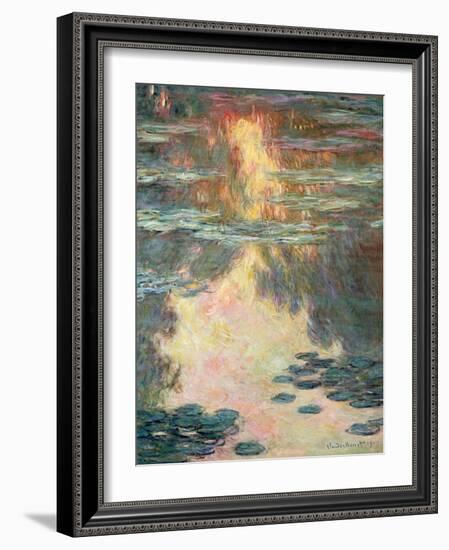 Waterlilies, 1907-Claude Monet-Framed Giclee Print