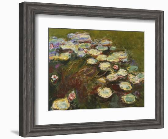 Waterlilies, 1914-17 (Detail)-Claude Monet-Framed Giclee Print