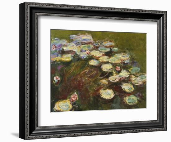 Waterlilies, 1914-17 (Detail)-Claude Monet-Framed Giclee Print