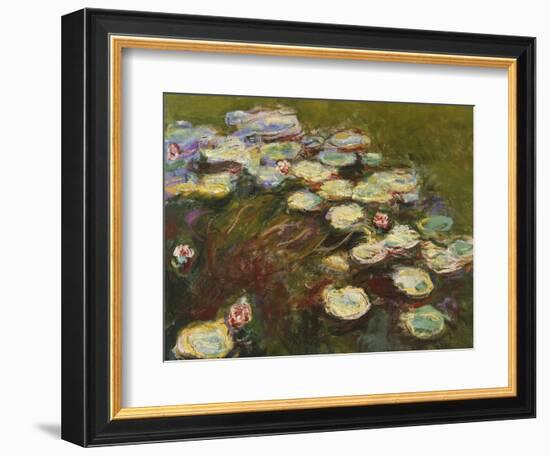 Waterlilies, 1914-17 (Detail)-Claude Monet-Framed Giclee Print