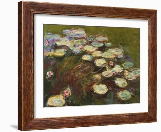 Waterlilies, 1914-17 (Detail)-Claude Monet-Framed Giclee Print