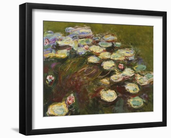 Waterlilies, 1914-17 (Detail)-Claude Monet-Framed Giclee Print