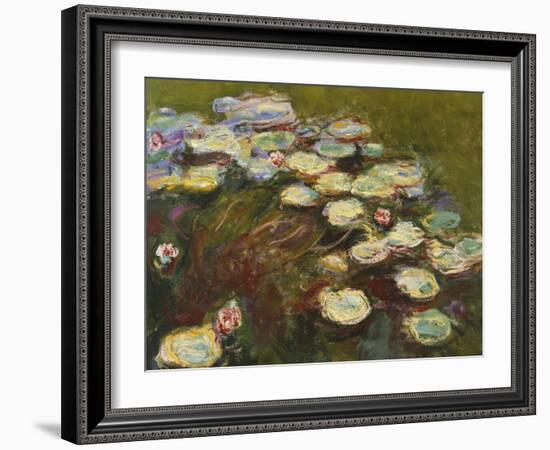 Waterlilies, 1914-17 (Detail)-Claude Monet-Framed Giclee Print