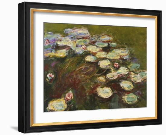 Waterlilies, 1914-17 (Detail)-Claude Monet-Framed Giclee Print