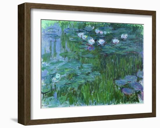 Waterlilies, 1914-17-Claude Monet-Framed Giclee Print