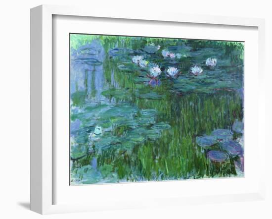 Waterlilies, 1914-17-Claude Monet-Framed Giclee Print