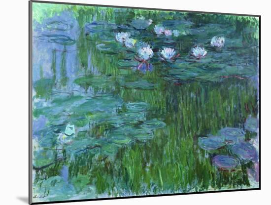 Waterlilies, 1914-17-Claude Monet-Mounted Giclee Print