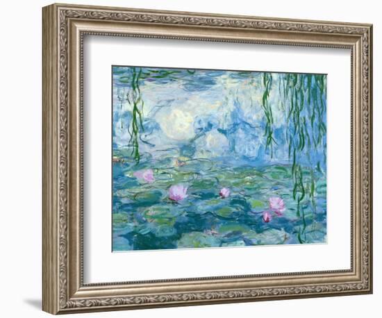 Waterlilies, 1916-19 (Detail)-Claude Monet-Framed Giclee Print