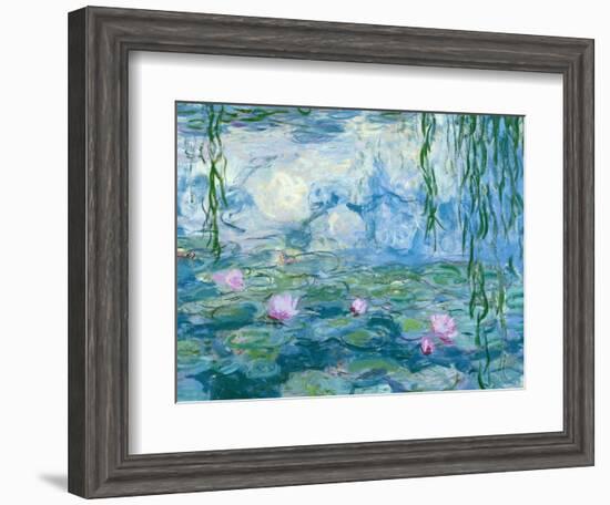 Waterlilies, 1916-19 (Detail)-Claude Monet-Framed Giclee Print