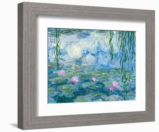 Waterlilies, 1916-19 (Detail)-Claude Monet-Framed Giclee Print