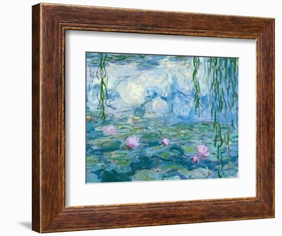 Waterlilies, 1916-19 (Detail)-Claude Monet-Framed Giclee Print