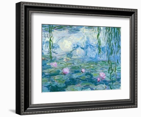 Waterlilies, 1916-19 (Detail)-Claude Monet-Framed Giclee Print