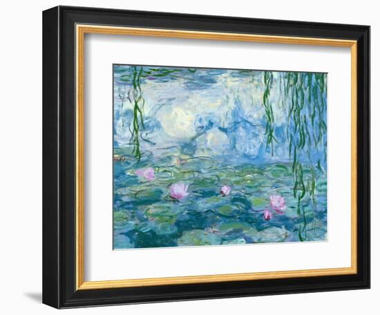 Waterlilies, 1916-19 (Detail)-Claude Monet-Framed Giclee Print