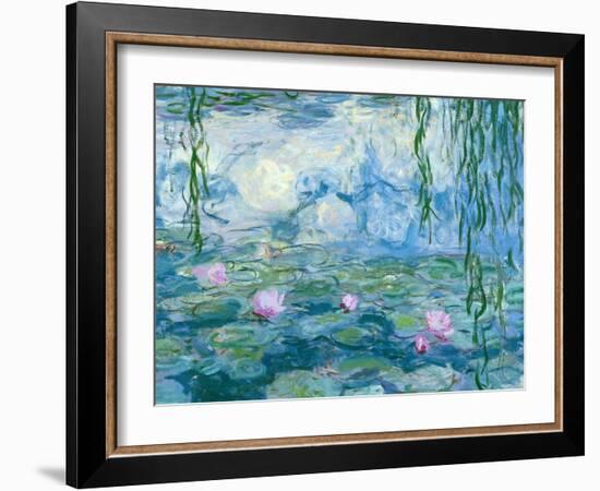 Waterlilies, 1916-19 (Detail)-Claude Monet-Framed Giclee Print