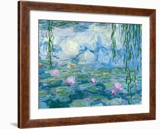 Waterlilies, 1916-19 (Detail)-Claude Monet-Framed Giclee Print