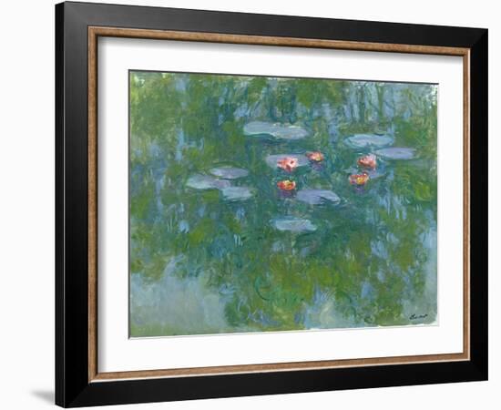 Waterlilies, 1916-19-Claude Monet-Framed Giclee Print