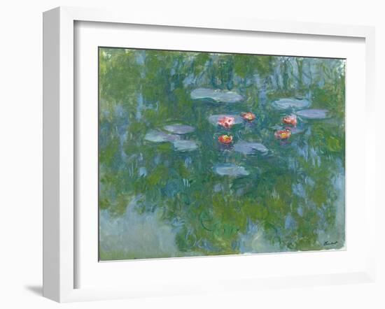 Waterlilies, 1916-19-Claude Monet-Framed Giclee Print