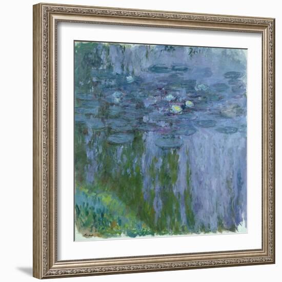 Waterlilies, 1916-19-Claude Monet-Framed Giclee Print