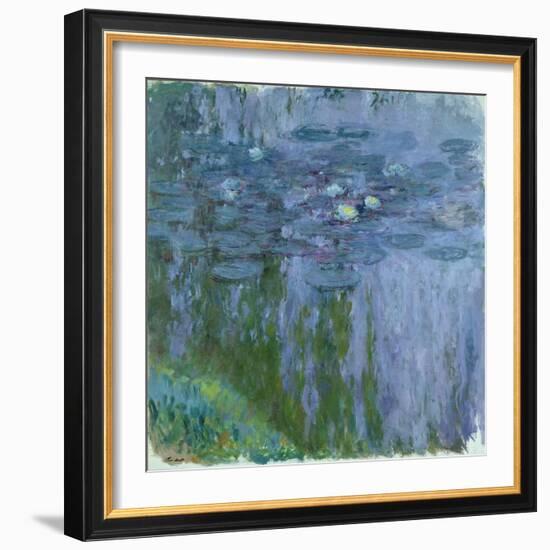 Waterlilies, 1916-19-Claude Monet-Framed Giclee Print