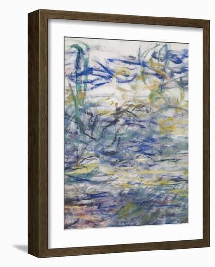 Waterlilies, 1917-19 (Detail)-Claude Monet-Framed Giclee Print