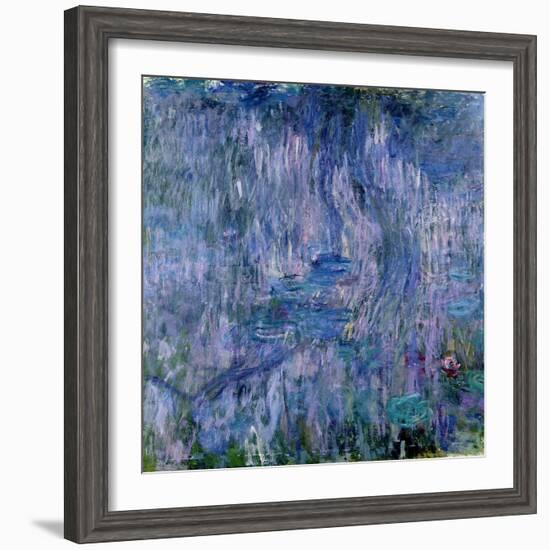 Waterlilies and Reflections of a Willow Tree, 1916-19-Claude Monet-Framed Giclee Print