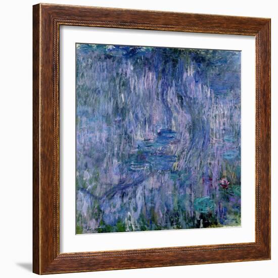 Waterlilies and Reflections of a Willow Tree, 1916-19-Claude Monet-Framed Giclee Print