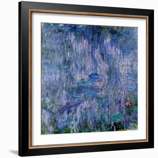 Waterlilies and Reflections of a Willow Tree, 1916-19-Claude Monet-Framed Giclee Print