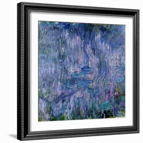 Waterlilies and Reflections of a Willow Tree, 1916-19-Claude Monet-Framed Giclee Print