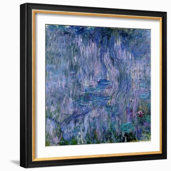 Waterlilies and Reflections of a Willow Tree, 1916-19-Claude Monet-Framed Giclee Print