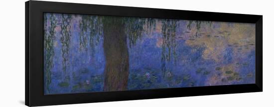 Waterlilies and Willows-Claude Monet-Framed Giclee Print