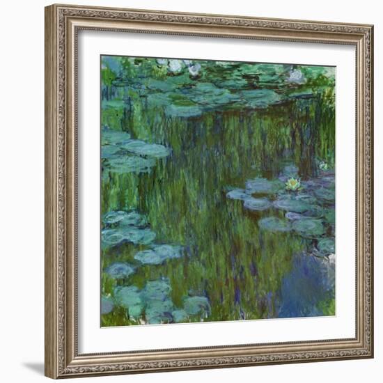 Waterlilies at Giverny, 1918-Claude Monet-Framed Giclee Print