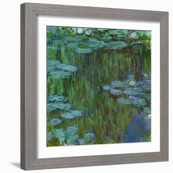 Waterlilies at Giverny, 1918-Claude Monet-Framed Giclee Print