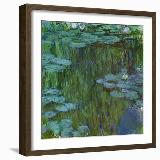 Waterlilies at Giverny, 1918-Claude Monet-Framed Giclee Print