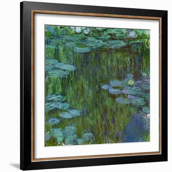 Waterlilies at Giverny, 1918-Claude Monet-Framed Giclee Print