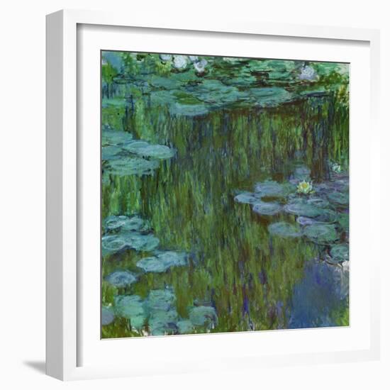 Waterlilies at Giverny, 1918-Claude Monet-Framed Giclee Print